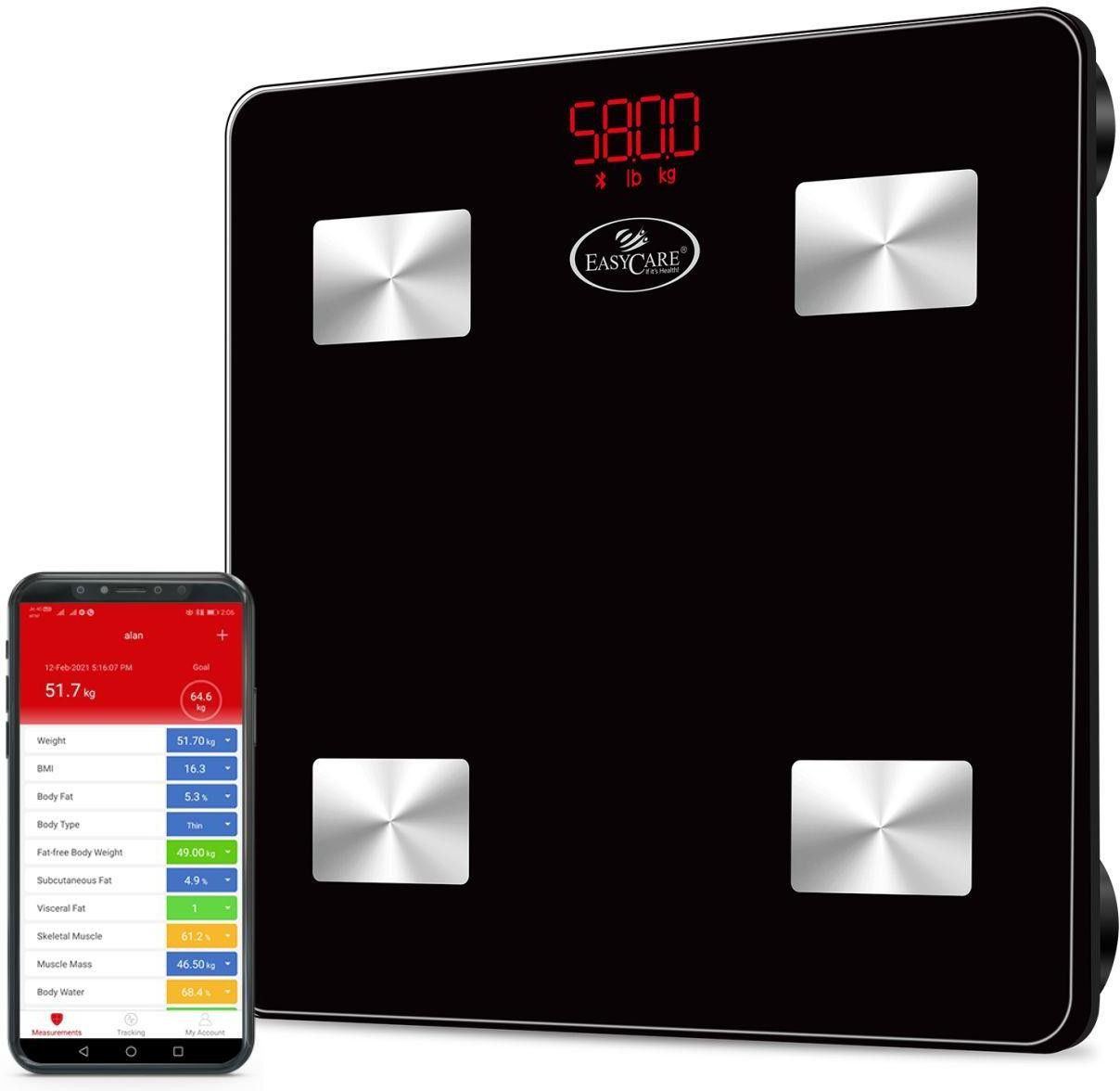 EASYCARE (Germany) Smart Bluetooth Body Fat Monitor BMI Scale/ Fitness Monitor/ Body Composition monitor/ Fat Analyzer weight machine/ Weighing Scale Smart Bluetooth Body Fat Monitor Body Fat Analyzer