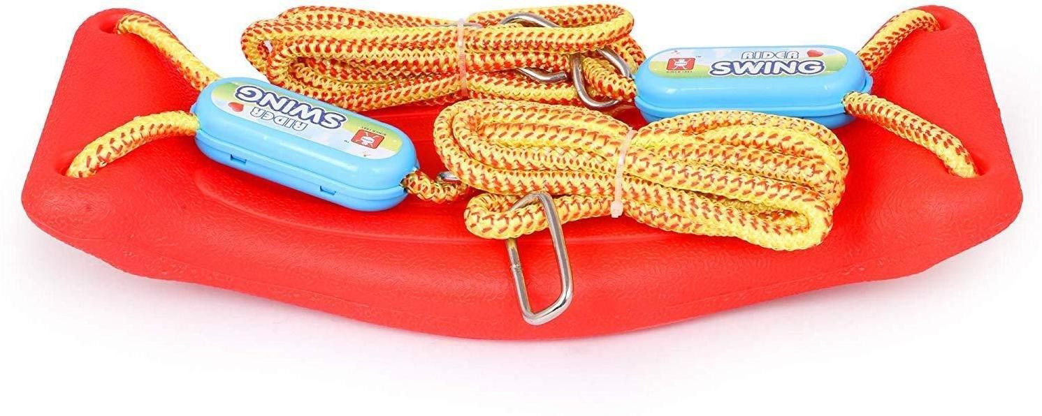 pseudo Rider Swing Plastic Jhula with Adjustable Height Motion Swing holds upto 40 kg for Kids Playing Indoor Outdoor Plastic Swing for Hanging Red-picture-45