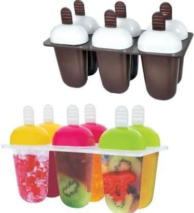 Plastic Ice Candy Maker Popsicle Molds Ice Makers Ice Molds Kulfi Maker Mould, Candy Maker Plastic Popsicle Mold, Kids Ice Cream Tray Holder Multicolor Plastic Ice Cube Tray (Pack of2) Multicolor Plastic Ice Cube Tray-image-35