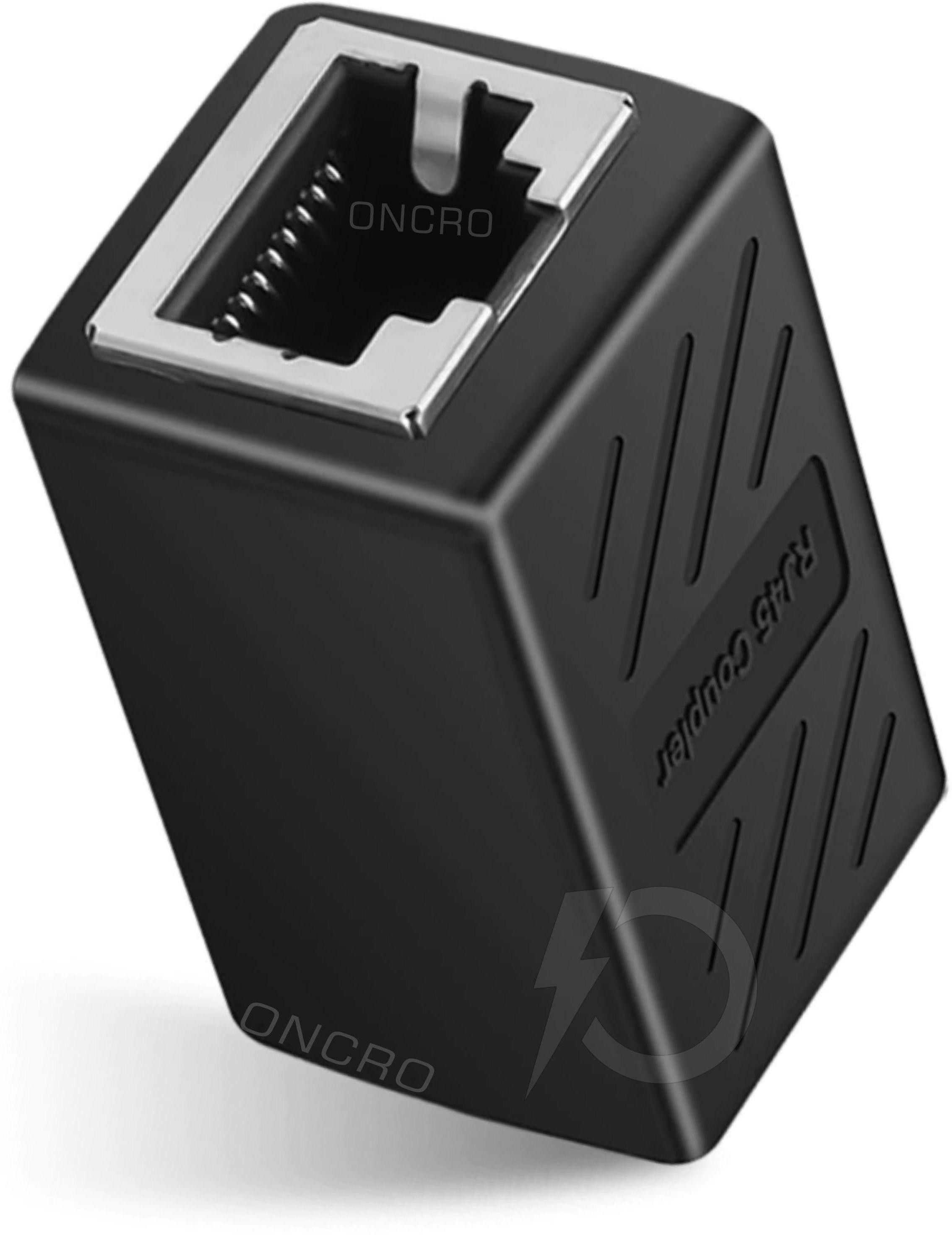 ONCRO ethernet connector, rj 45 jointer, rj45 connector female to female, rj45 adapter, lan cable jointer, RJ45 Coupler Plug Network Ethernet LAN 8p8c Cat7 Cat6 Cat5e Cable Joiner Lan Adapter