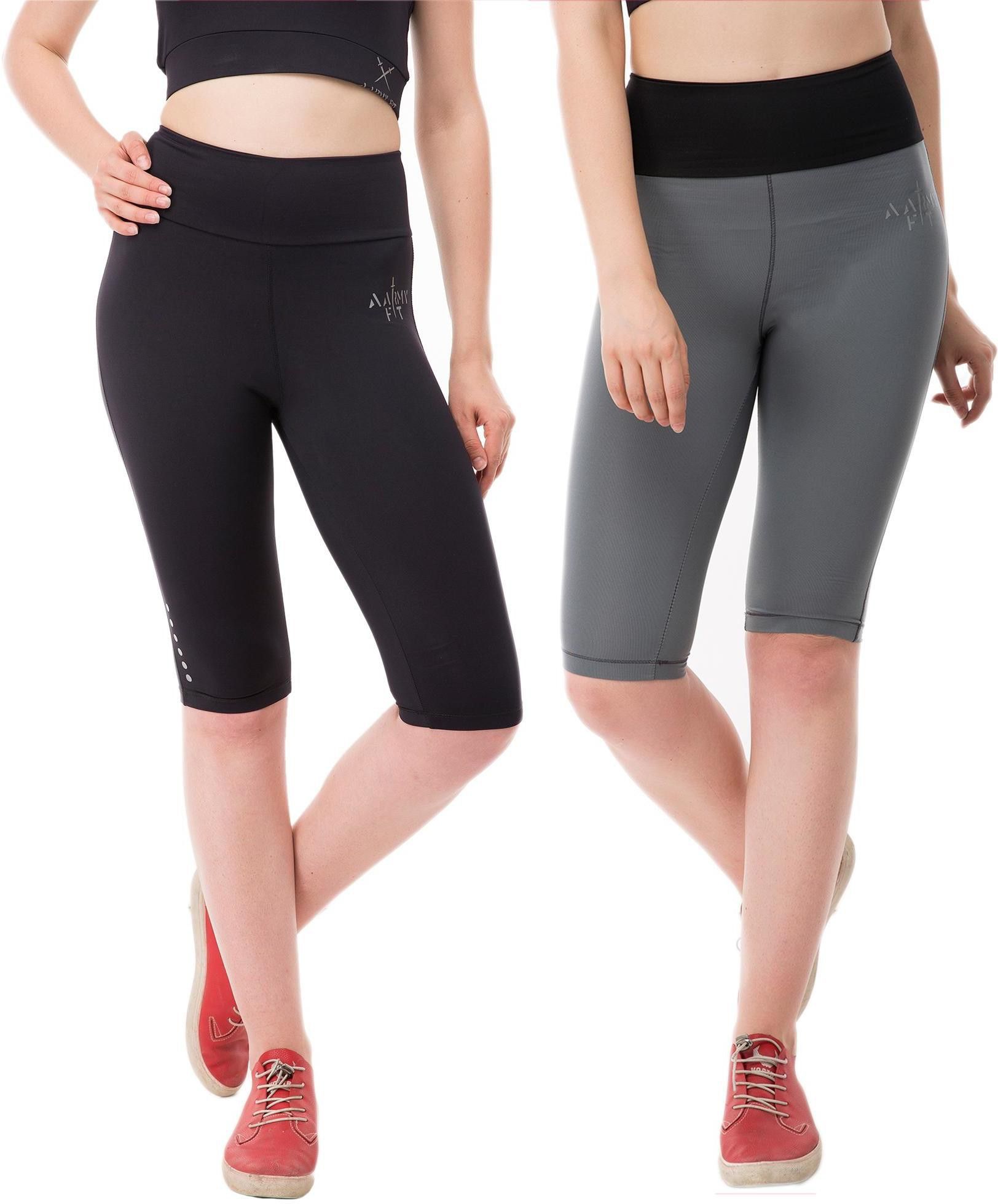 Solid Women Grey, Black Tights-image-20