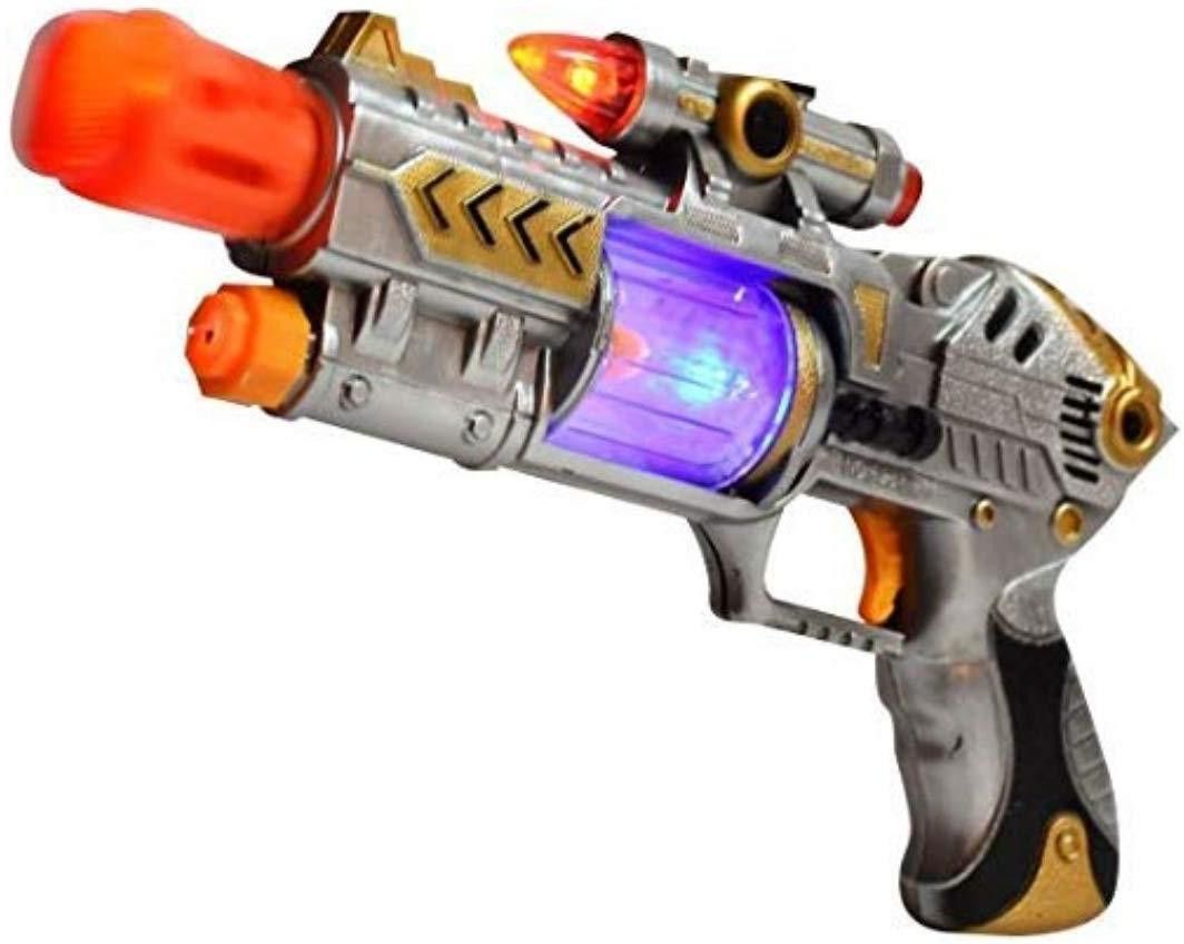 musical Style Toy Gun for Kids with Music, Lights and Laser Light (Style Musical Gun 01) Darts & Plastic Bullets-image-45