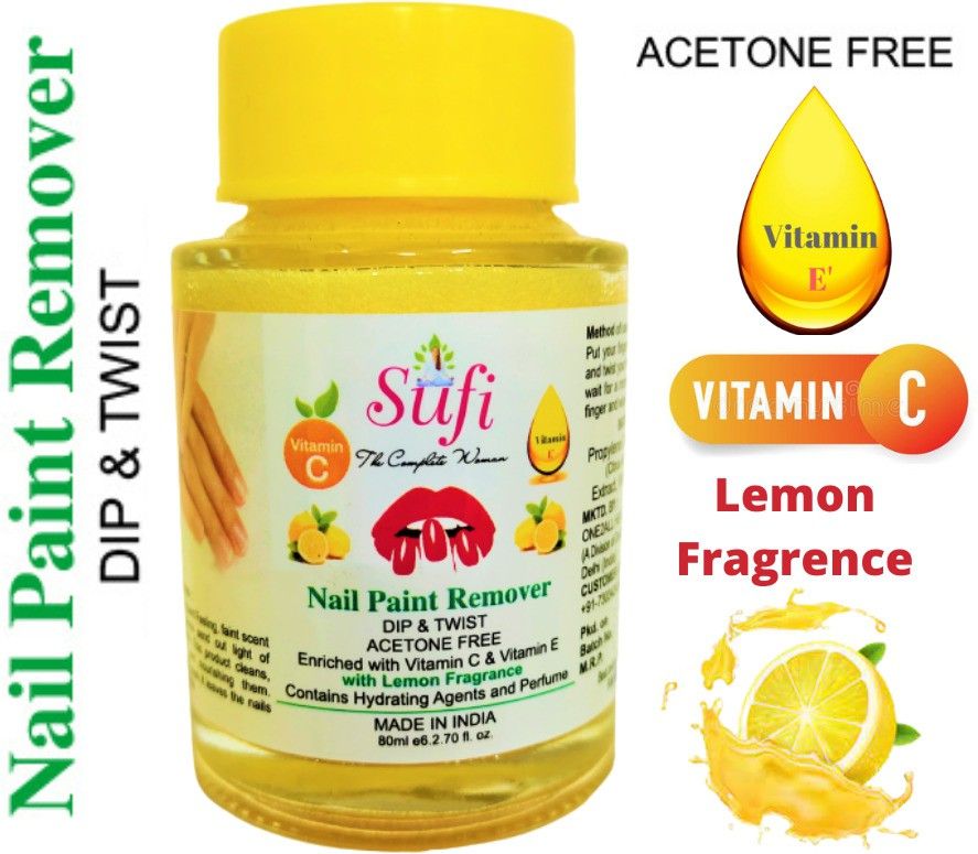 sufi New Improved-Instant Nail Paint Remover, Nail Polish Remover! Dip & Twist! With LEMON Fragrance: - Acetone Free, Enriched with Vitamin C or Vitamin E.-picture-31