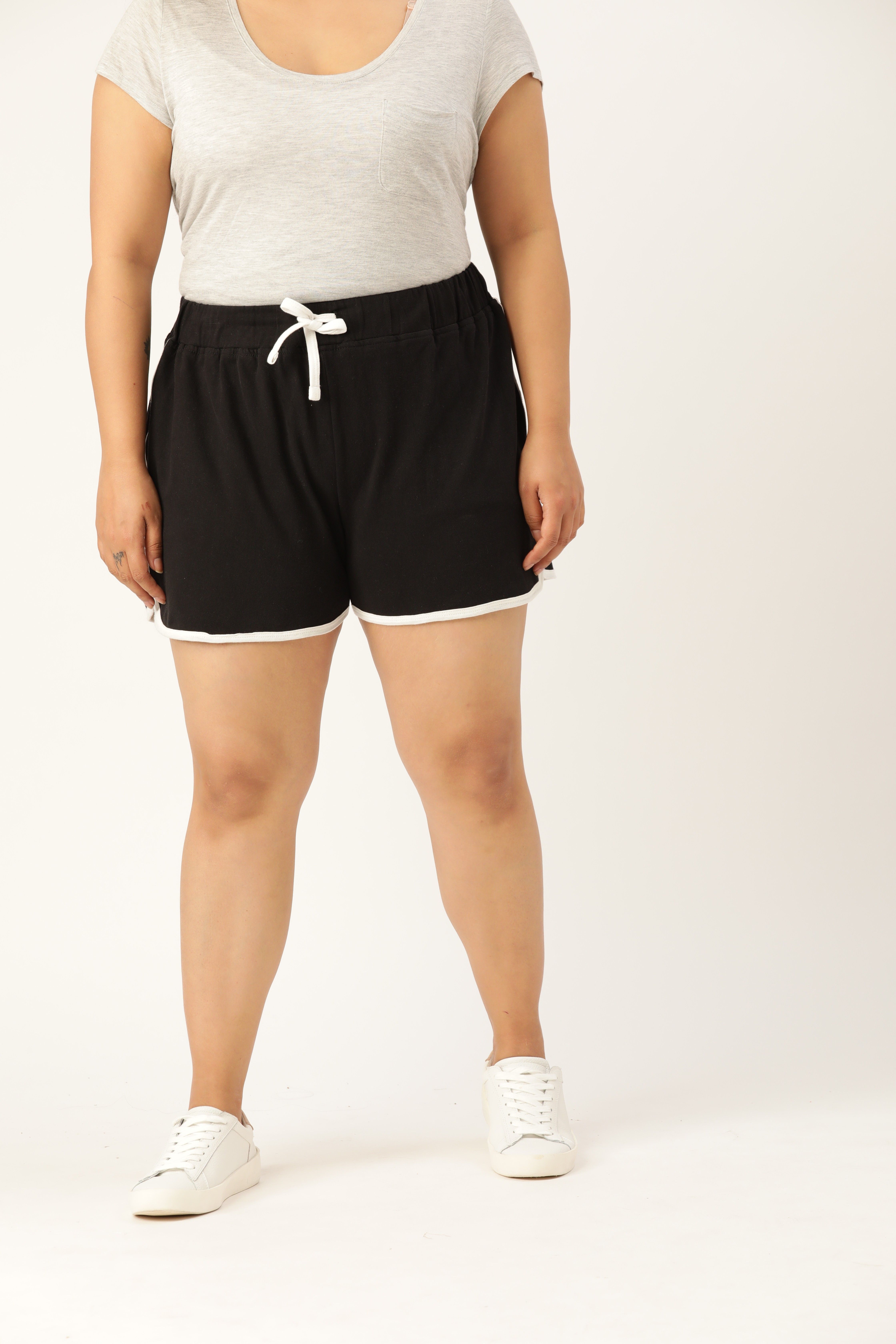 rute Solid Women Black Regular Shorts-picture-19