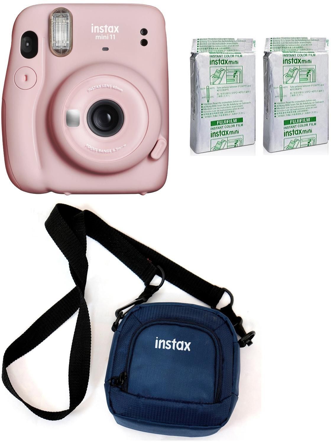 FUJIFILM Instax Mini 11 Blush Pink with Twin Pack of Instant Film With Pouch Instant Camera-picture-13