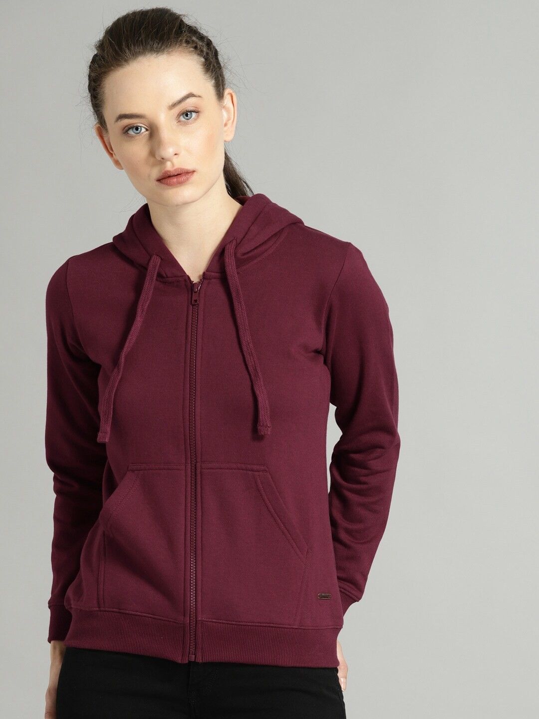 roadster Women Full Sleeve Solid Hooded Sweatshirt-picture-34