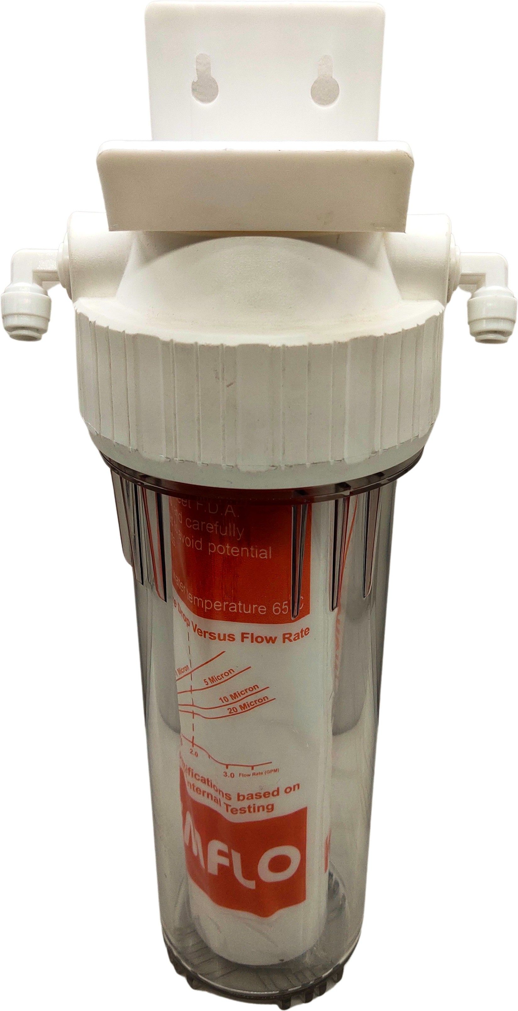parijata 10 inch Heavy Quality Transparent Pre-Filter Housing with Spun PP Filter, Clamp & Elbow Connector 1/4 inch for ro Water Purifier, 5 Micron Sediment Filter Solid Filter Cartridge-picture-16