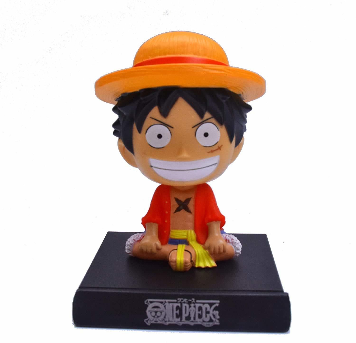 SMILLING ONE PIECE Big Size Bobble Head - Action Figure Moving Head Bobblehead Spring Dancing PVC Bobble Spring Dancing Doll Toy Car Dashboard Bounce Toys for Car Interior Dashboard Expression Bobble Head for Car Dashboard and Office Desk-image-41