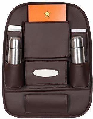 PU Leather Multi Pocket Car Hanging Organizer for Backseat (Pack of 1) Car Multi Pocket