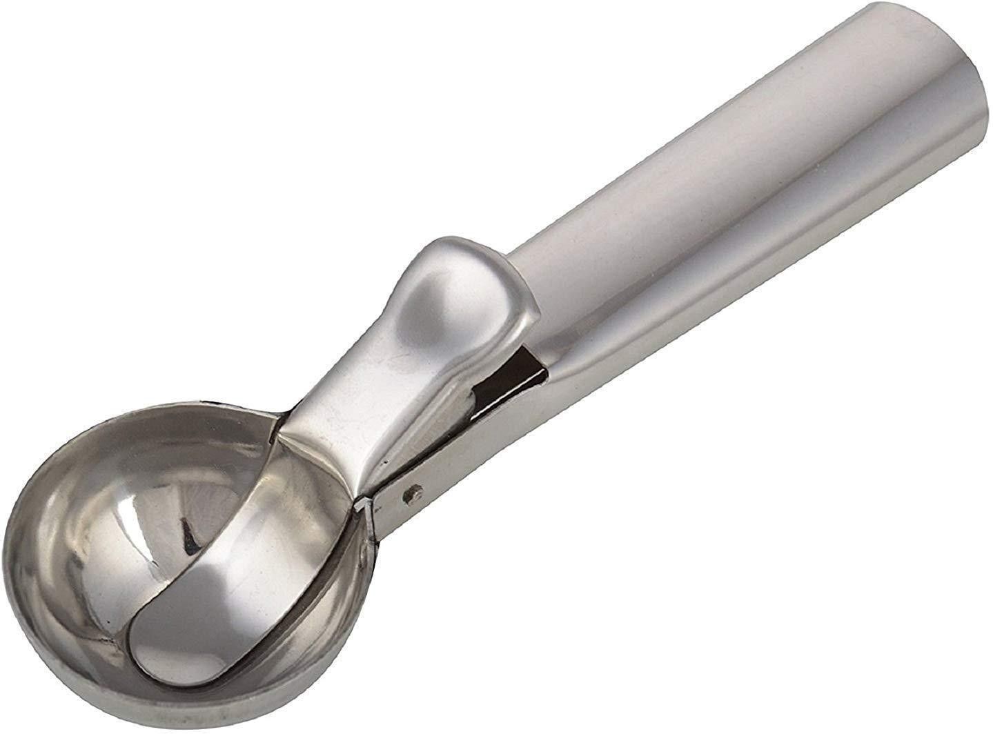vijay export Stainless Steel Ice Cream Scoop Scooper Serving Spoon, Silver- Best for Kitchen/Bars/Restaurant/Parties ( pack of 1 ) Kitchen Scoop-picture-10