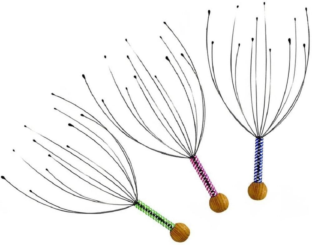 ALLTACK IN Head Massager Manual Head Massager, Hand Held Scalp Head Massager Pain Relief And Hair Growth, Head Massager Neck Massage Octopus Scalp Stress Relax Spa Therapy Dealing (pack of 3) Massager-image-28