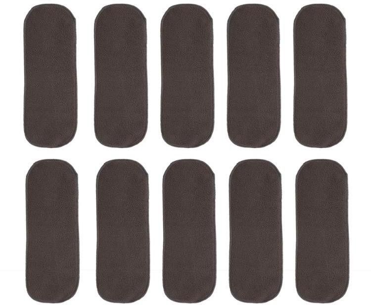 High Quality 4 Layer Cotton Microfiber White Insert Liner Reusable Washable Cotton Diaper Nappy Inserts for Baby Cloth Diapers, 4 Layer Inserts Liners Natures Cloth Diaper Liner - S - M (pack Of 10)