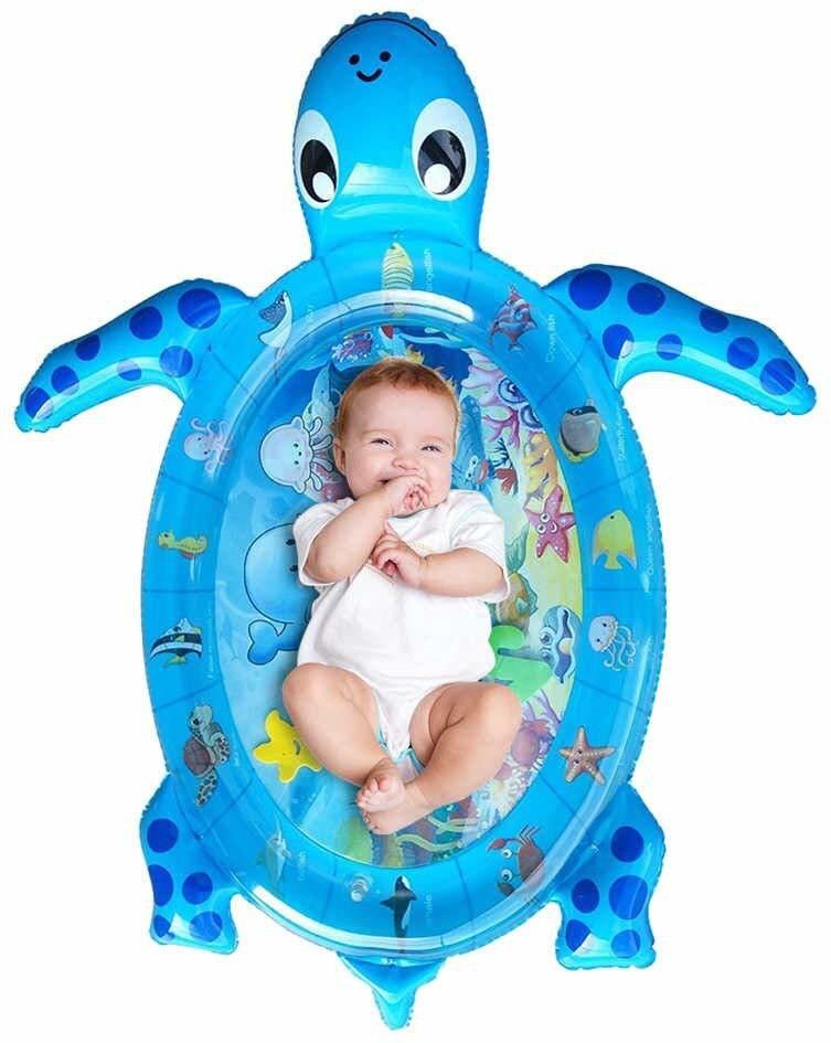 Sea Turtle Toddler Inflatable Ice Water Patted Mat Baby Tummy Playmat Pad | Multi Color Inflatable Pool Accessory-image-6