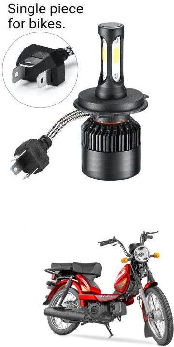 LED Headlight Bulbs - 12000LM 6000K -Hi/Lo Beam, Spotlight Fog Light Bulb Conversion Kits Upgraded Double JPS Chips Silent Fan IP67 Comftable With TVS Super XL Headlight Motorbike LED for TVS (12 V, 55 W)-image-23