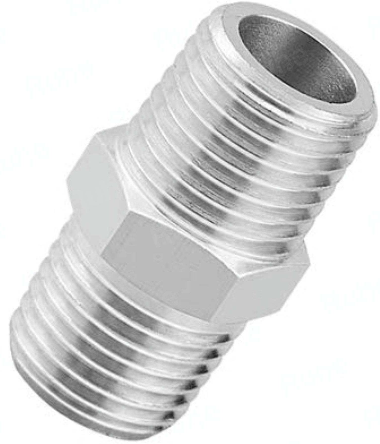 Full Brass 1 Inch Hex Nipple For Pipe Fittings (Chrome Finish) Faucet Nozzle-image-22