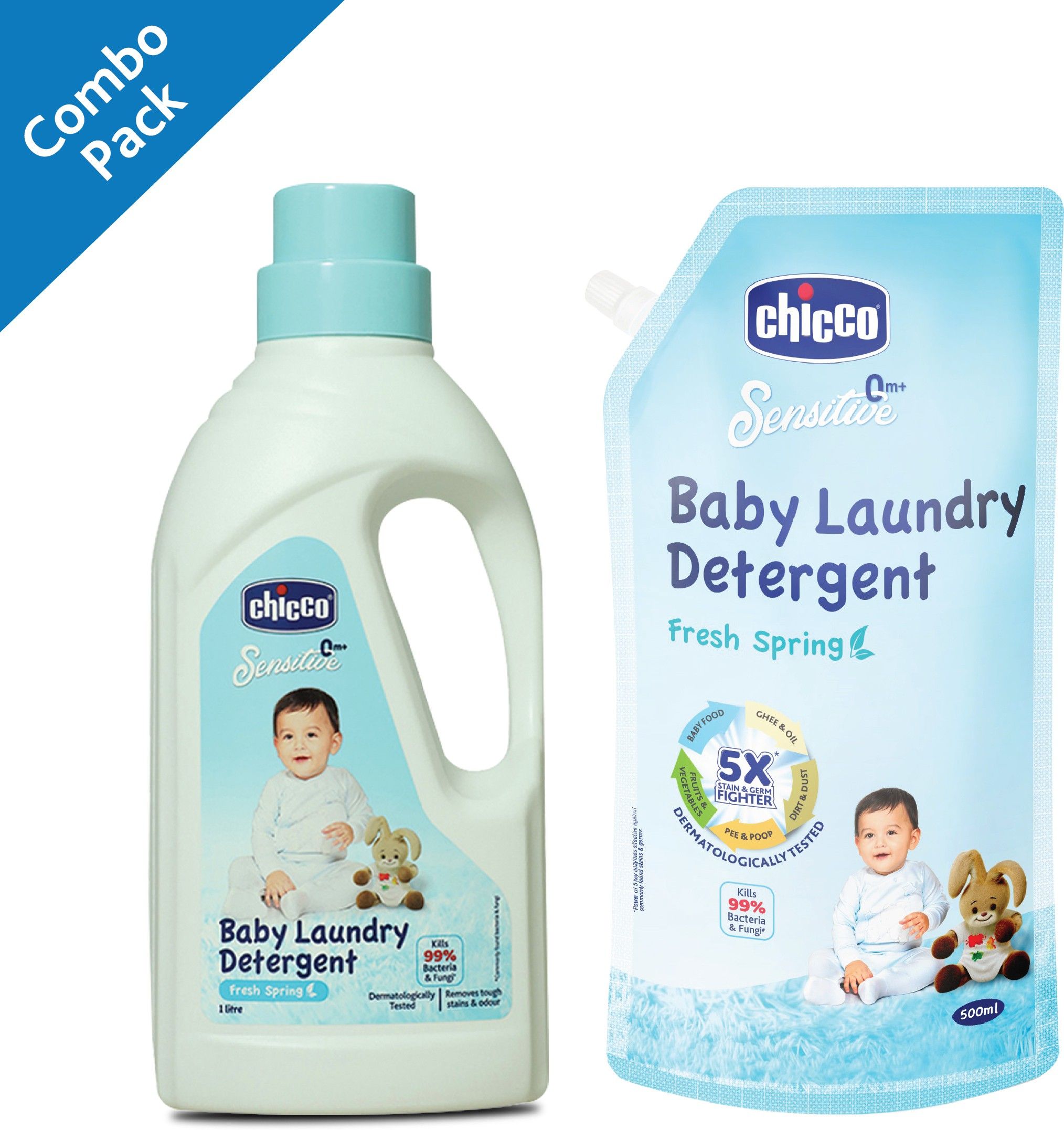 chicco Laundry Detergent Fresh Spring 1000ml Bottle With LAUNDRY DETERGENT 500ML FRESH SPRING Blossom Liquid Detergent-picture-16
