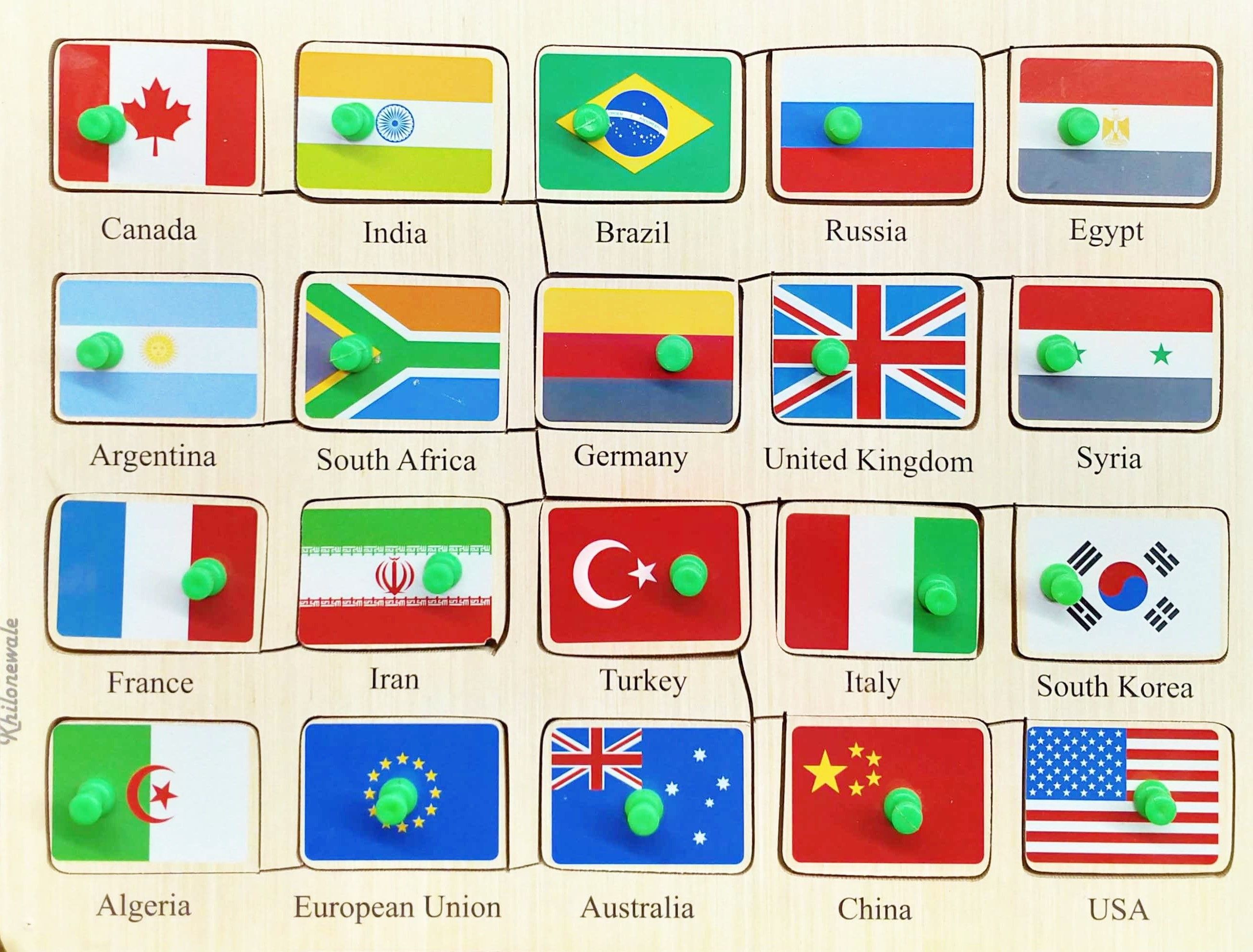 International 20 flags name and symbols