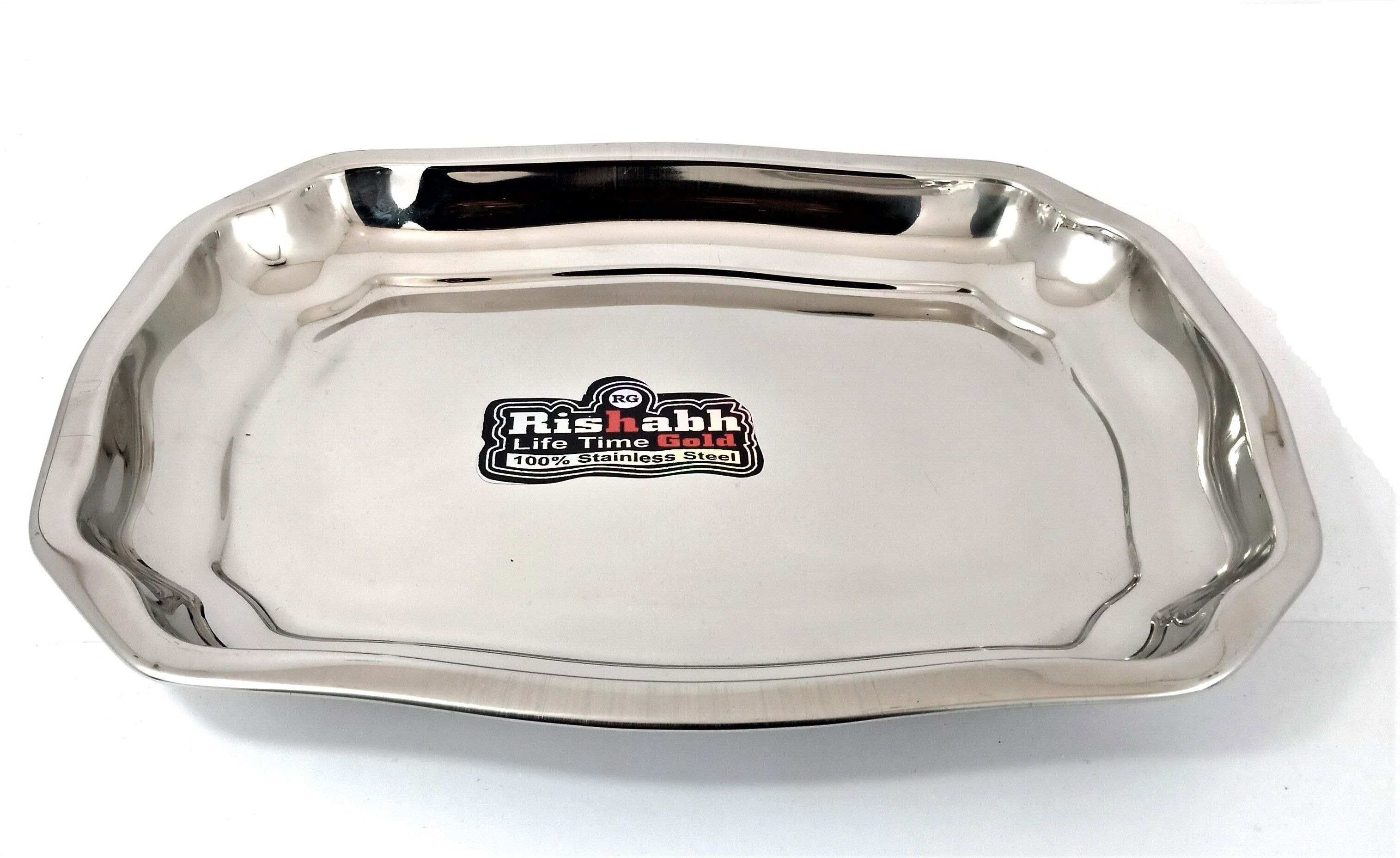 Serving Tray / Fruit Tray / Deep Tray (Small (31 x 23 x 3 cm) ( wt 340 gm)) Tray-image-45