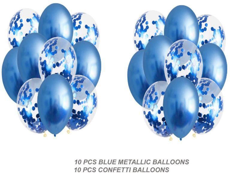 fanex Solid 20 PCS (10 +10 METALLIC) Glitter Latex Balloons Romantic Wedding Balloon-picture-21