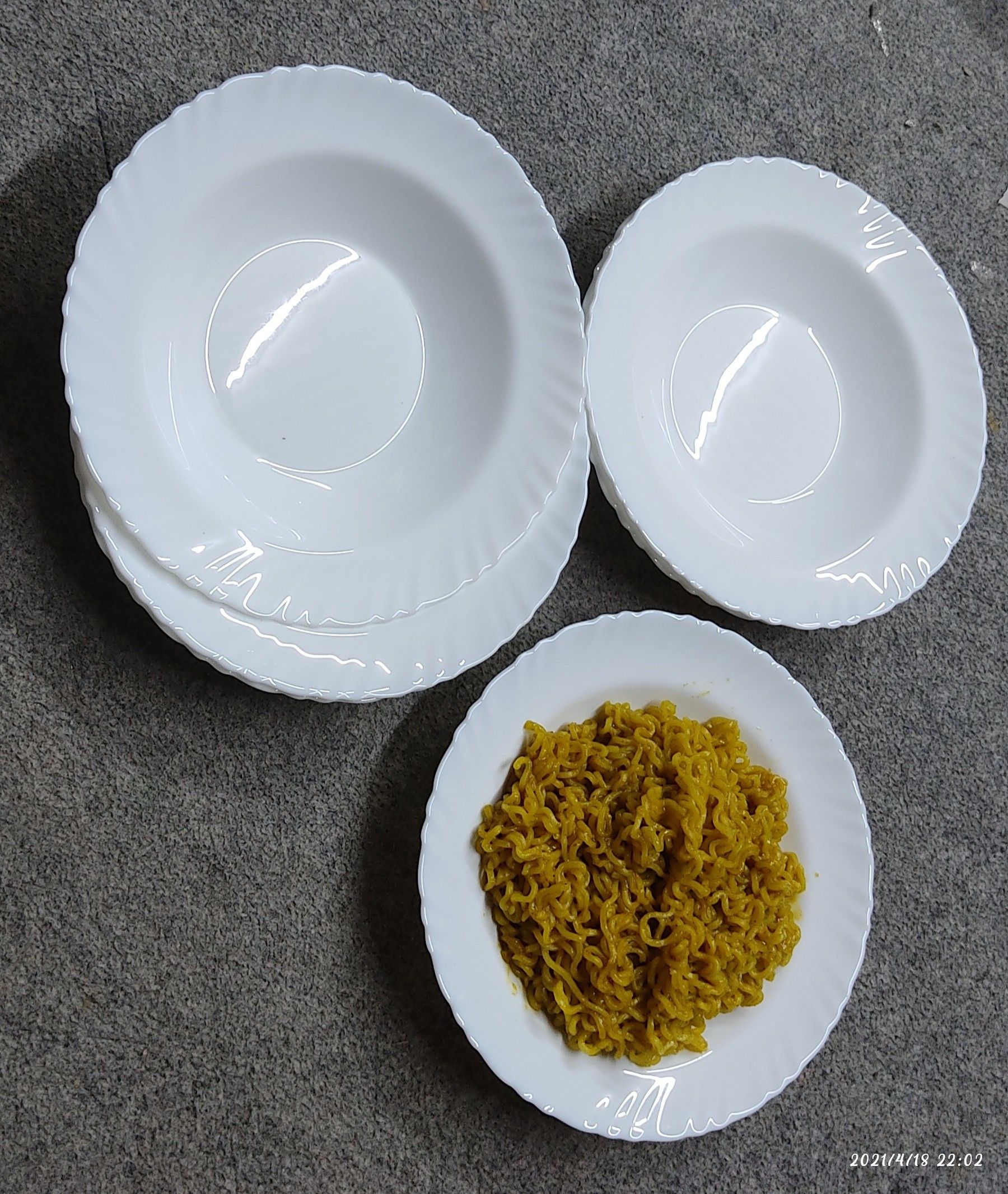 Classique opalware Deep Pasta Plate/Deep Soup Plate/Maggi Plate/Gravy Rice Plates (6 Rice Plates 8" ) Half Plate-image-12