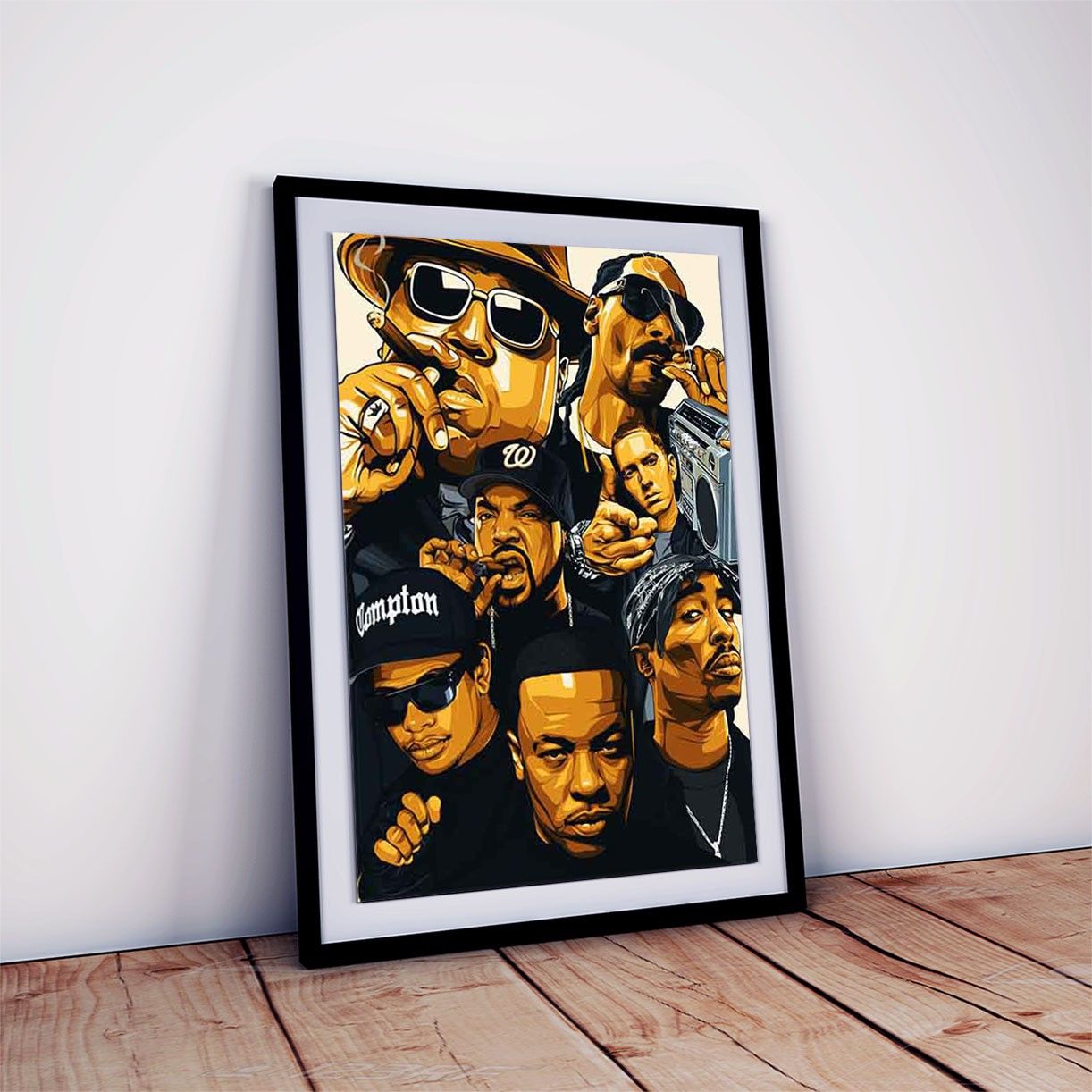 west Coast Rappers Poster Snoop Dogg, Dr. Dre, Tupac Shakur, Ice Cube, Eminem Poster Fine Art Print-image-12