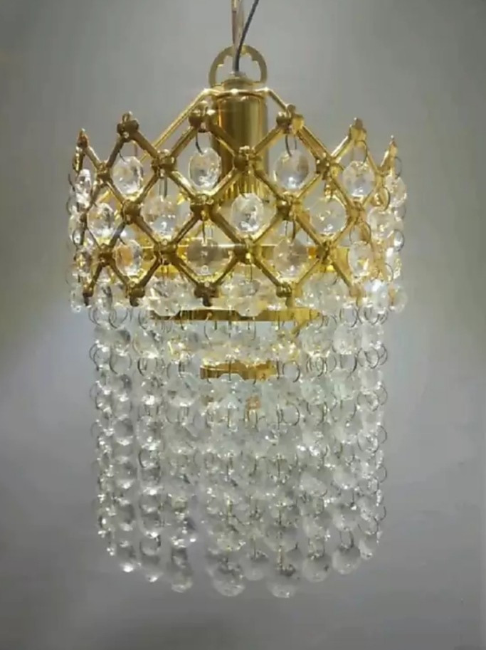 bilal ansari 160MM Jhoomer GLOSSY LOOK CHANDELIER CEILING LAMP WITH DECENT LIGHT Chandelier Ceiling Lamp Chandelier Ceiling Lamp image 1