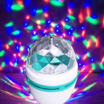 Wishbazaar Best Quality Multi Colour LED Light Crystal Rotating Bulb Magic Disco LED Light,LED Rotating Bulb Light Night Lamp for Party/Home Decoration Single Disco Ball Smart Bulb-image-24