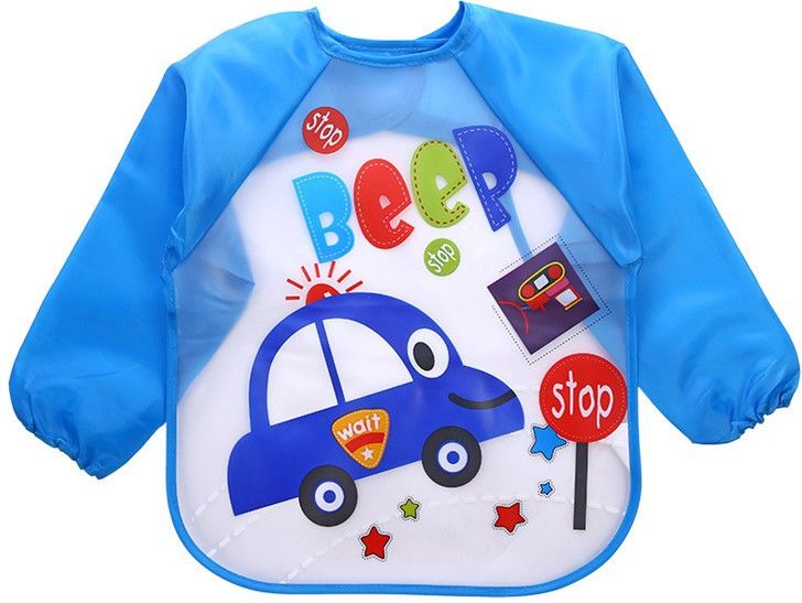 Quick Dry and Waterproof Full Sleeved Washable Waterproof Bib/Apron for Baby & Kids