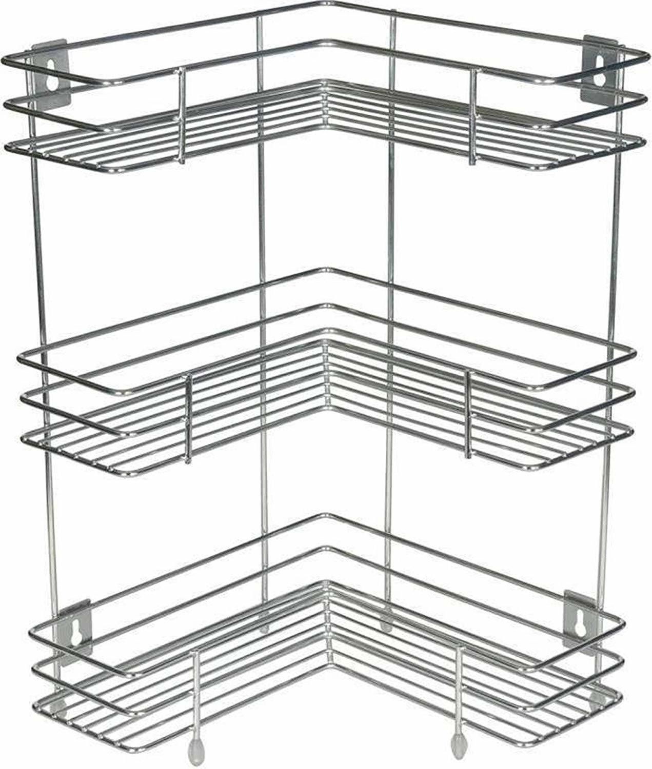 Fruits/Vegetables Kitchen Rack Stainless Steel 3 Layer L-Shape Corner Stand for kitchen Rack Utensil Kitchen Rack Steel-image-48