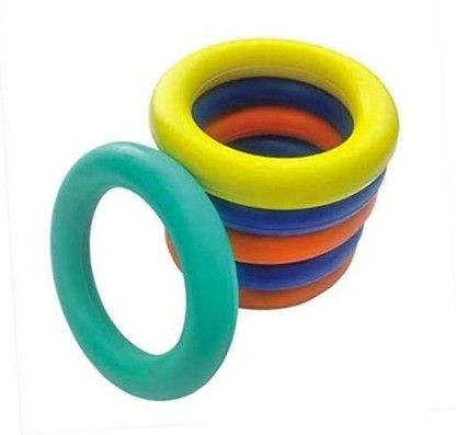 Tennikoit Rubber Ring Plain Gripper (pack of 6pc ) Multicolor Rubber Tennikoit Ring