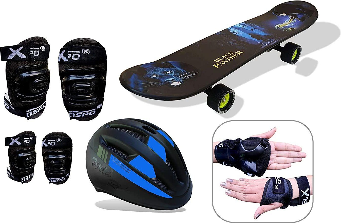 Dragon Fire Pro Medium Skateboard Combo (24*6") (Skateboard+helmet+elbow+knee+wrist) ( For age group 7 years and above) Skating Kit-image-9