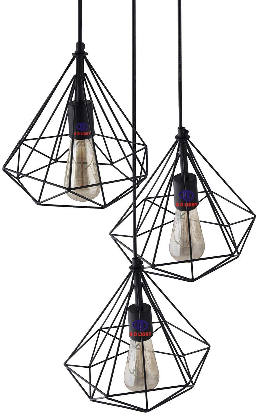 HL - 5535 - 3Lite - Long Chain Aluminium Light Hanging Chain Rod