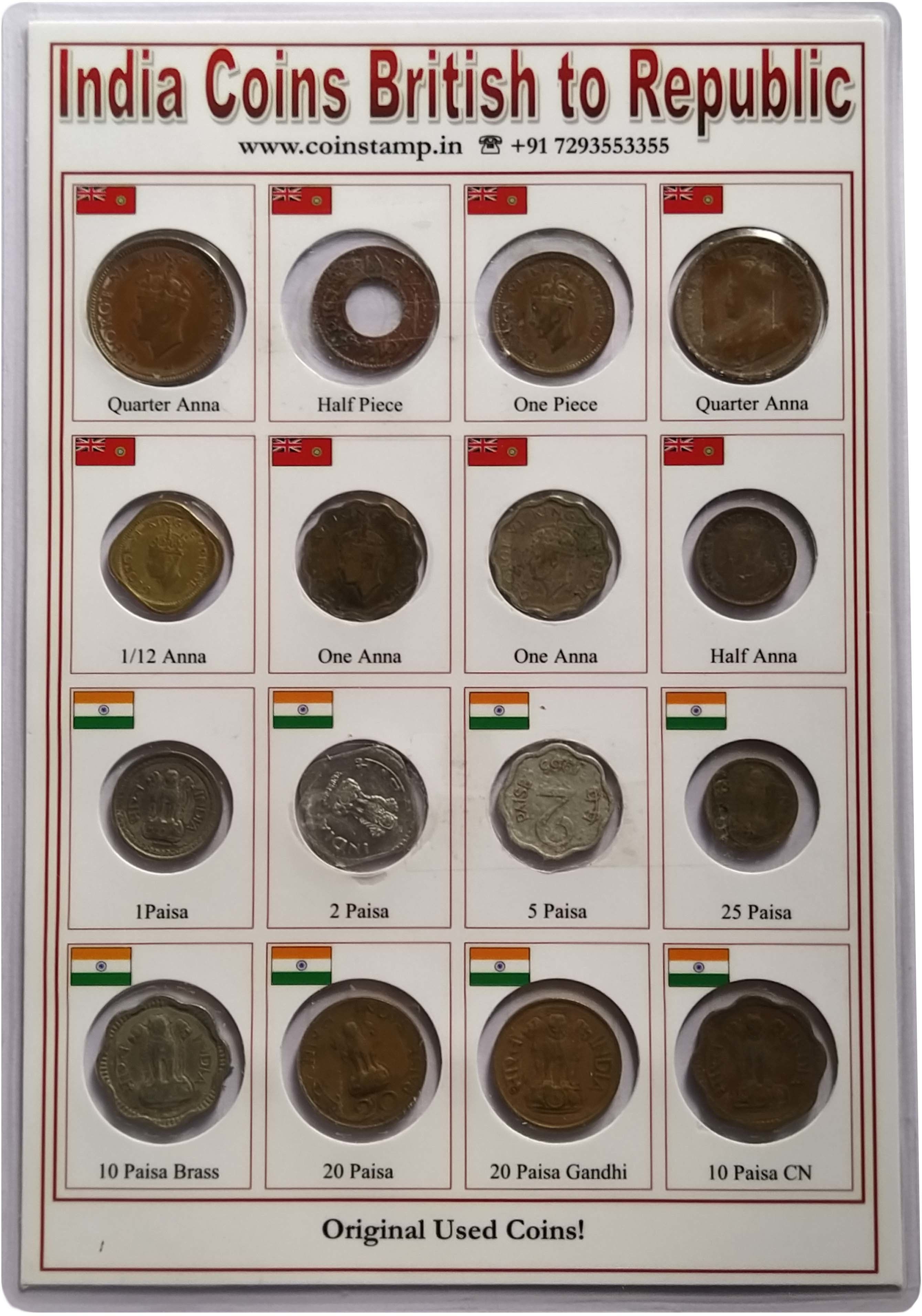 coins & stamps Coins and Stamps British India and Republic India Coins set of 16 Coins Medieval Coin Collection-picture-36