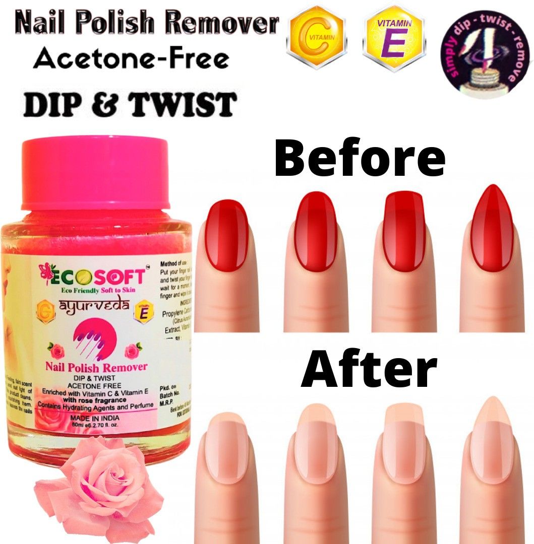PREMIUM-Instant Dip & Twist, Nail Polish Remover - Acetone Free, Enriched with Vitamin C or Vitamin E with ROSE Fragrance. Contains Hydrating Agents & Perfume.-image-8