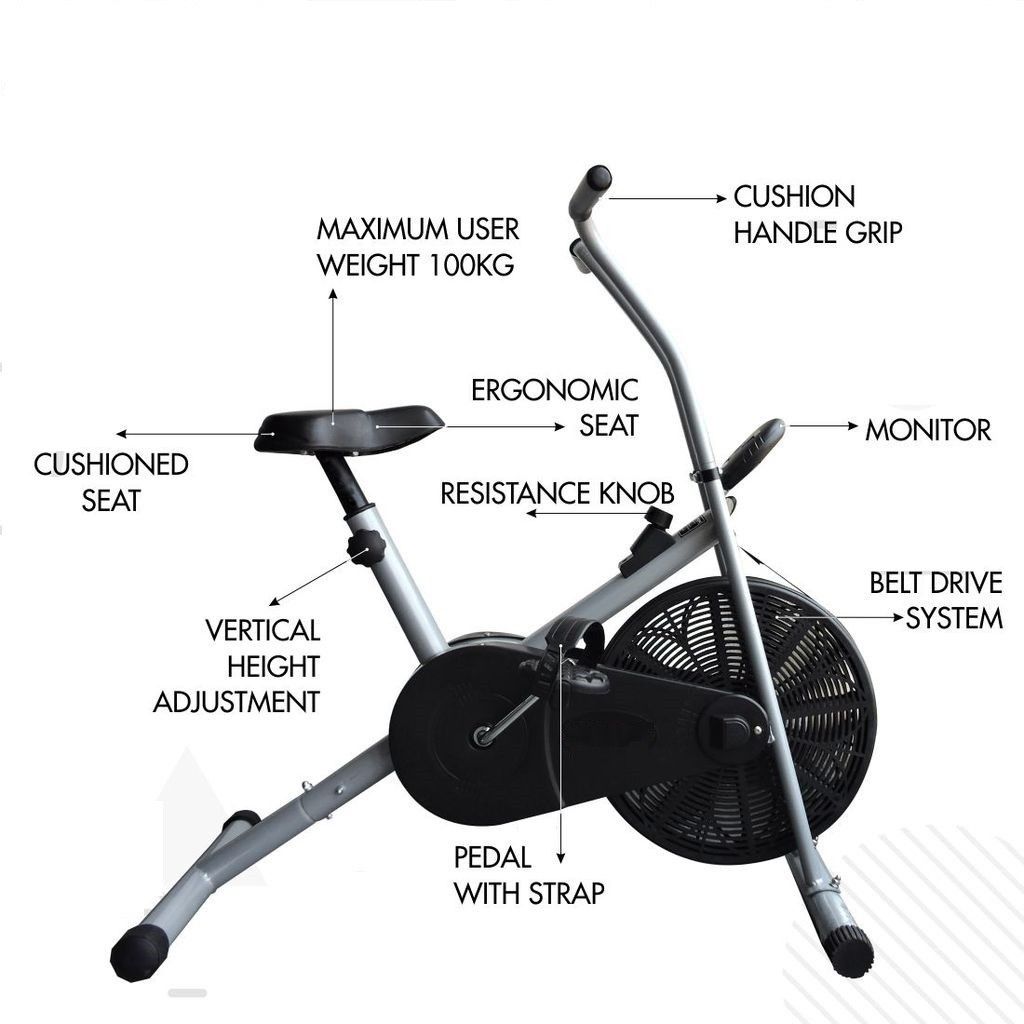 iris Air bike with Fixed Handles for home gym use Upright Stationary Exercise Bike-picture-8