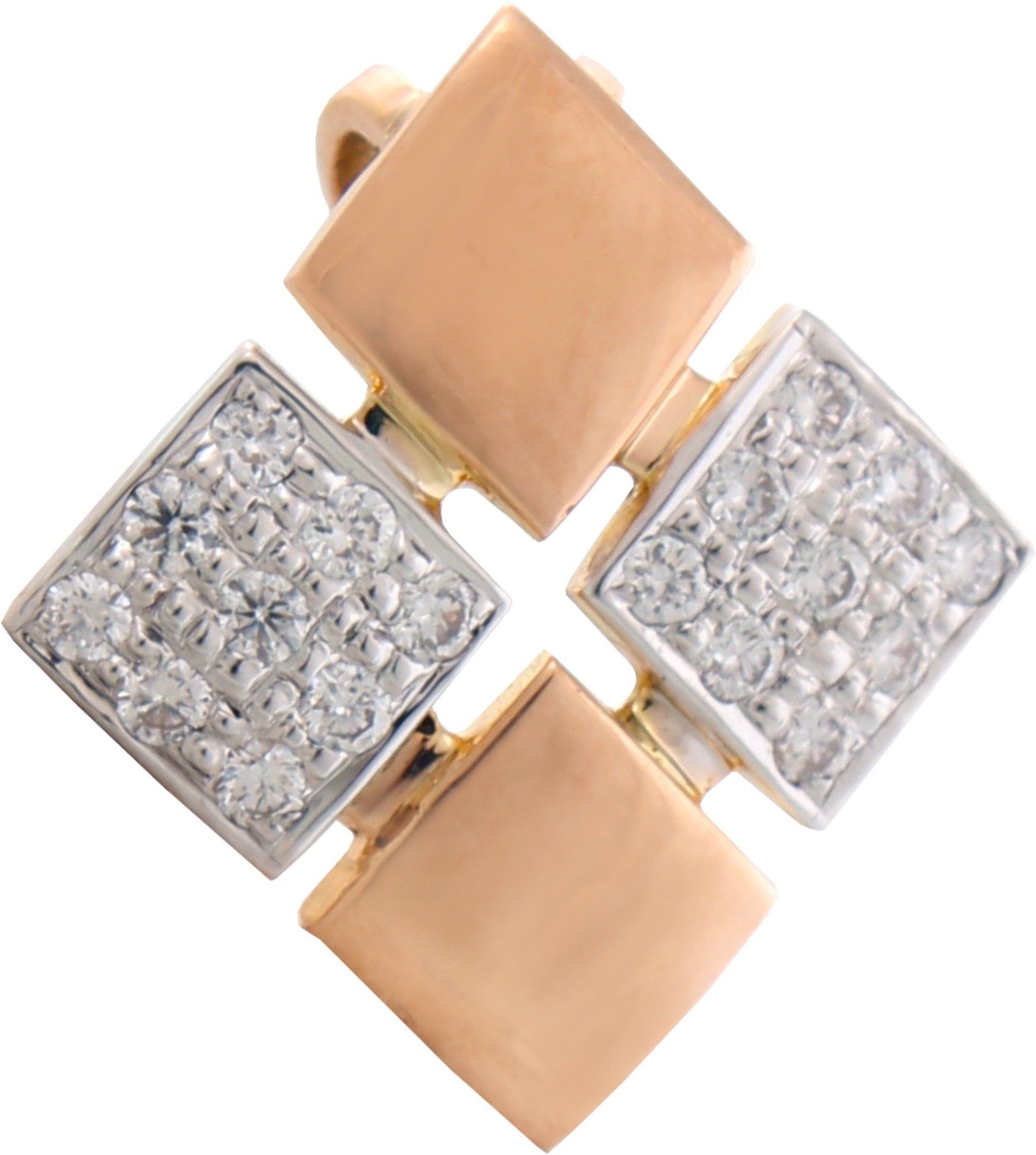 Bliss diamonds Rhombus Pendant 18kt Diamond Rose Gold Pendant