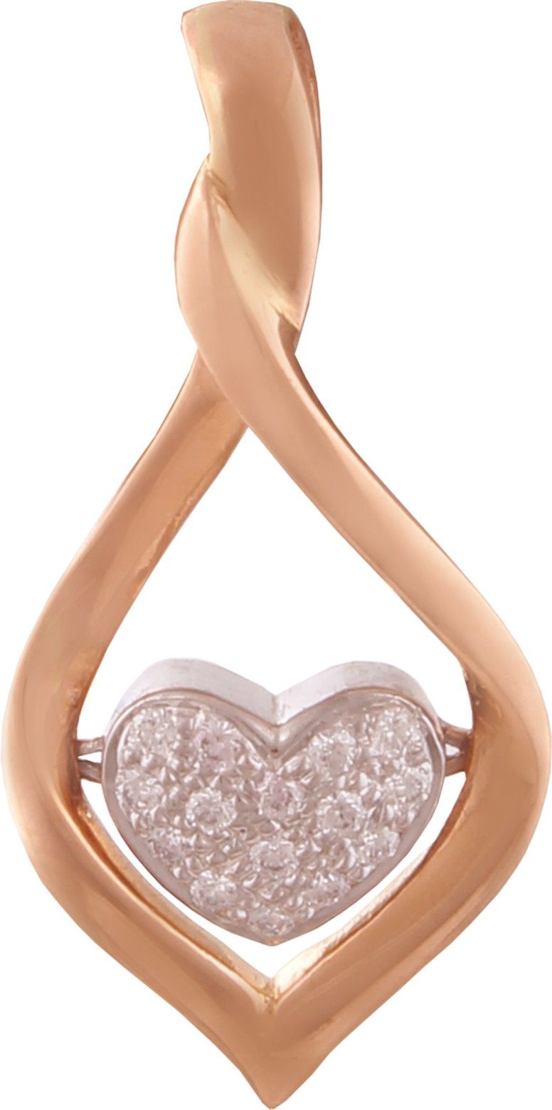 Bliss diamonds Diamond Heart Pendant 18kt Diamond Rose Gold Pendant