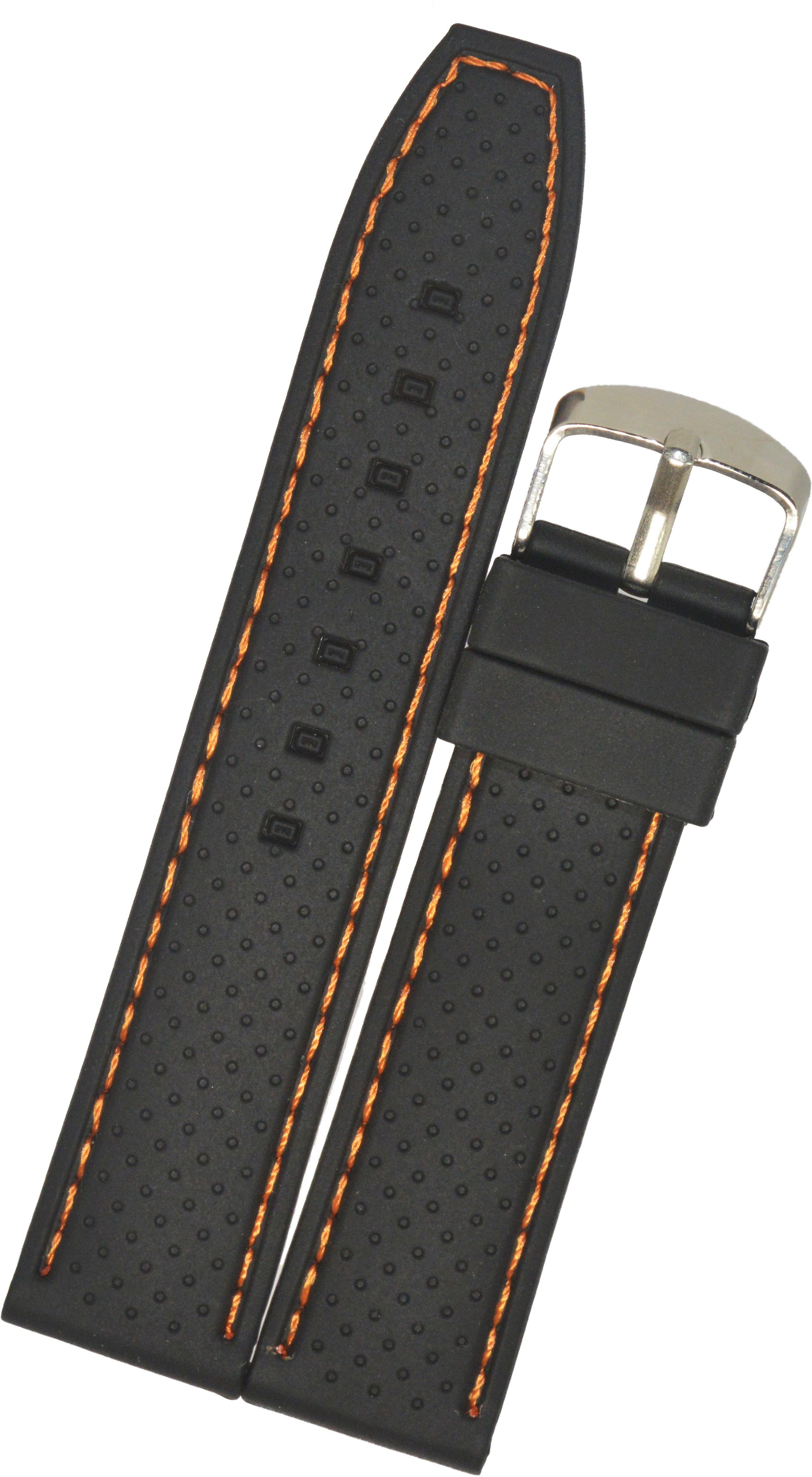 SURU Elite Dotted Yellow Nylon Stitch T194 22 mm Silicone Watch Strap-image-14