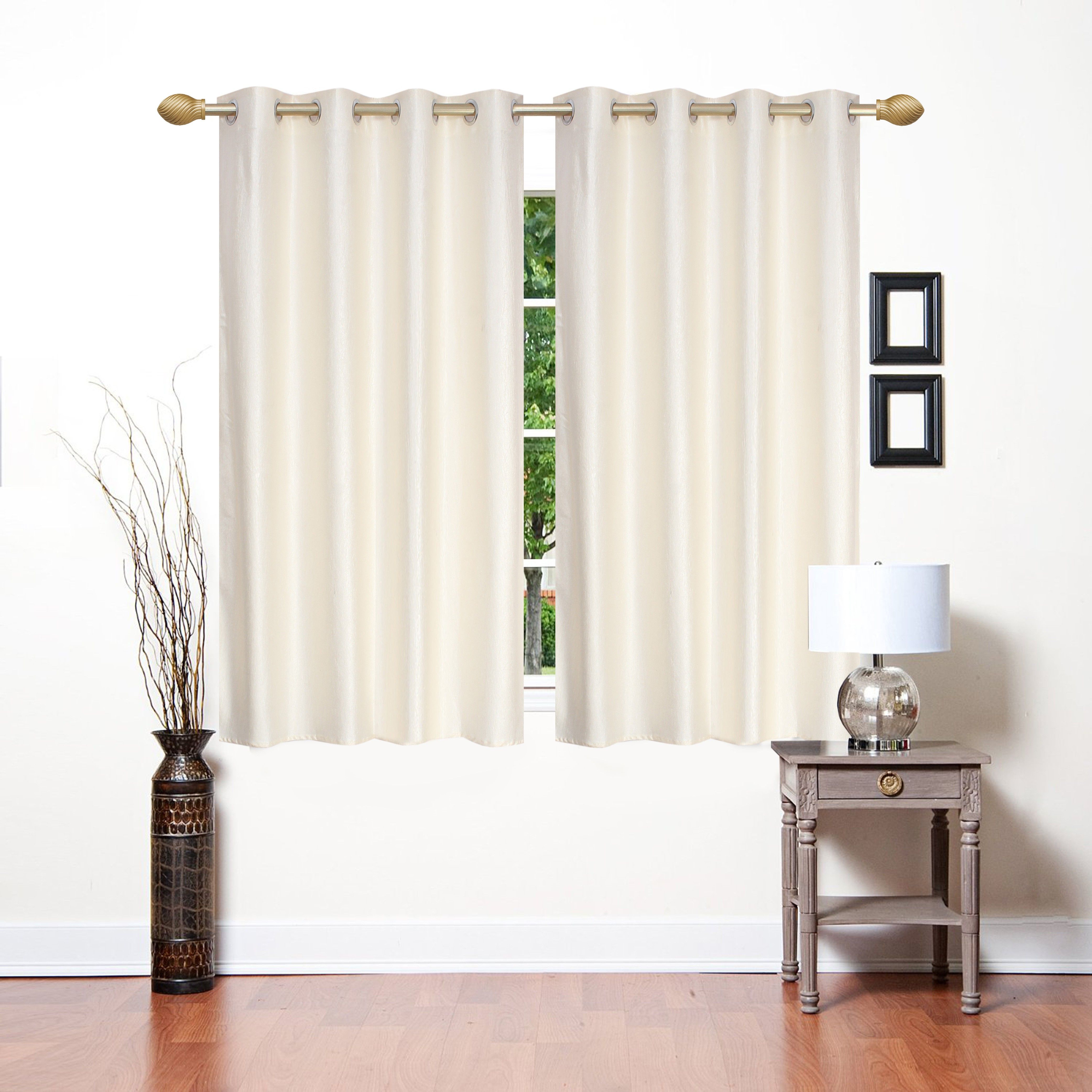 ville style 153 cm (5 ft) Window Polyester Semi Transparent Curtain (Pack Of 2)-picture-12