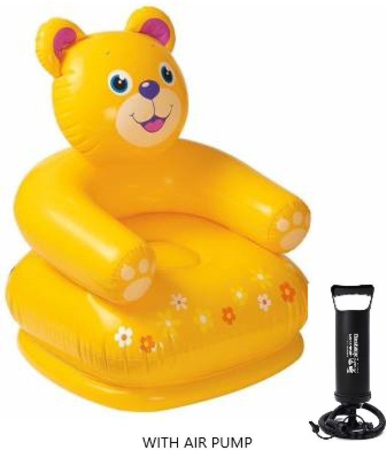 KIDS STARS AGE 0-5YEARS FAMUS TEDDY CHAIR WITH THREE VALVE HEAVY DUTY AIR PUMP. Inflatable Sofa/ Chair-image-18