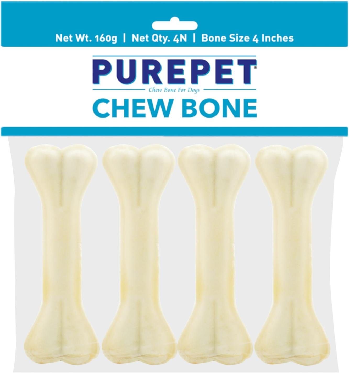 Pressed Chew Bone, 4 inches - Pack of 4 Bones Dog Treat-image-35