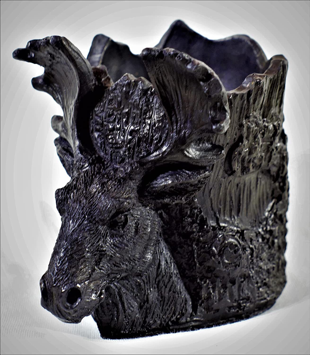 IC-2020/103 Black Polyresin Ashtray