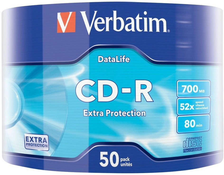 Verbatim CD Recordable 43787 Pack of 50 Disc Shrink Wrap Speed 52x 700 MB-picture-16