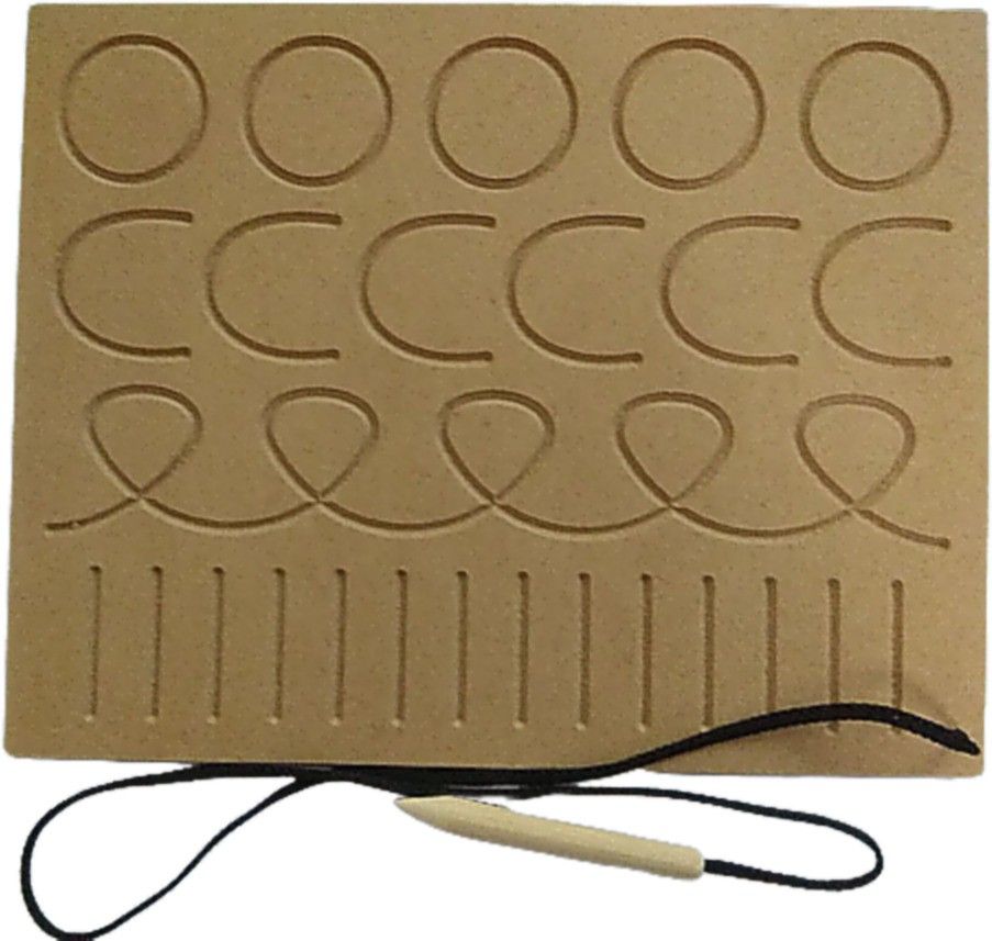 Wooden Writing Patterns Practice Writing Boards for Kids - Wooden Educational Toys Trey Improve Gripping and Writing Skill for Kids 2 Years And Above, Basic Hand Move Patterns tracing Boards, Learning Wooden Toys Set 1-image-1