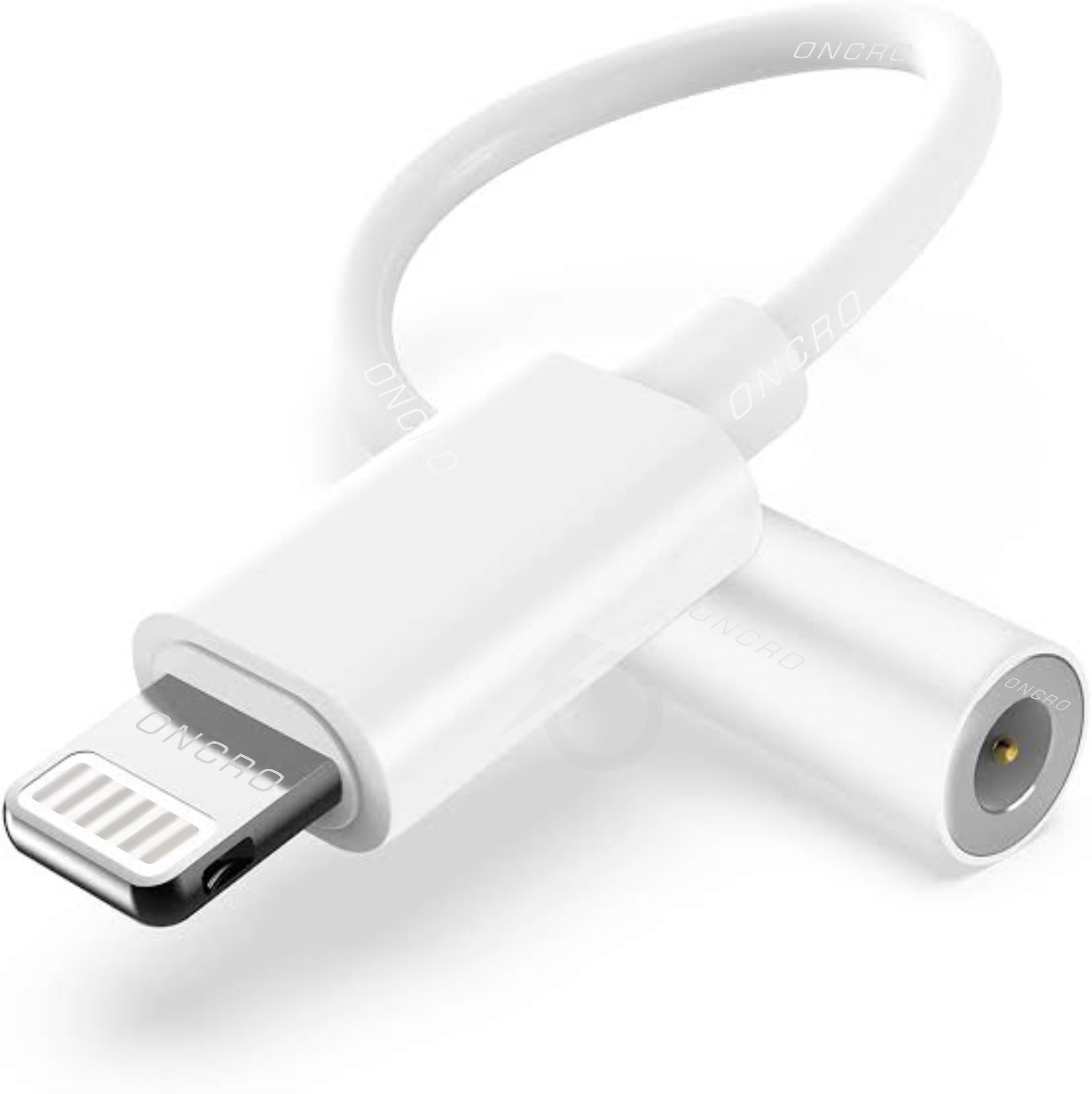 ONCRO White Compatible Bluetooth version Lightning iphone audio jack 3.5mm jack to iphone adapter connector to 3.5 headphone jack converter with Music & Calling Function for iPhone Xs MAX, XR, X, 8, 7, Plus, 6S, 6, SE,5S,5C,Pad iOS Devices Phone Converter-image-17