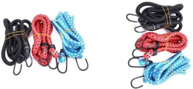 sbts Stretchable Elastic Rope Cord (Size: 4ft set of 6) multicolour JEFEJ Multicolor image 1
