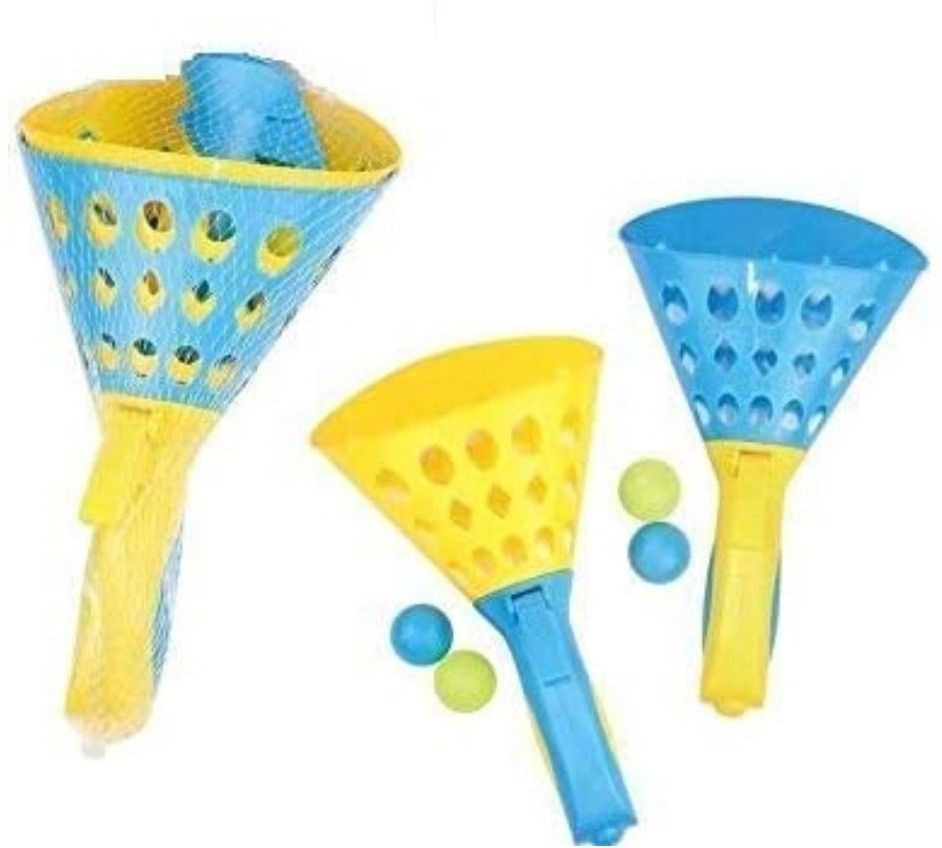 Click and Catch Twin Ball Game Indoor Outdoor Games Toys Set for Kids | Pop & Catch Ball Play Fun for Boys & Girls-image-21