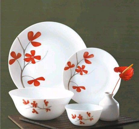 Pack of 23 Opalware Novo Collection Coral Charm Dinner Set-image-18