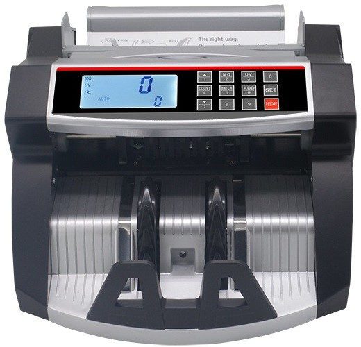 Drop2Kart Manual Value BillCounter with UV/MG/MT/IR Detection, Large Blue LCD Display with After Sales Service Support Note Counting Machine image 1