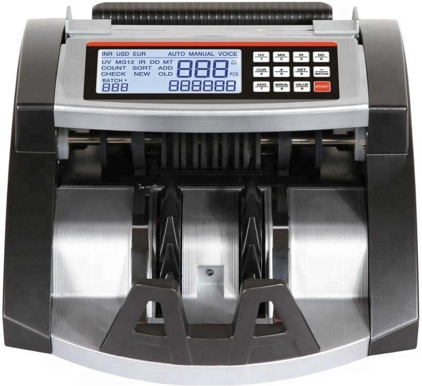 Drop2Kart Fully Upgraded Bill Counter - AccuCount All INR Currency, Dual Heavy-Duty Motor with UV/MG/MT/IR FakeNote Detection Note Counting Machine image 1